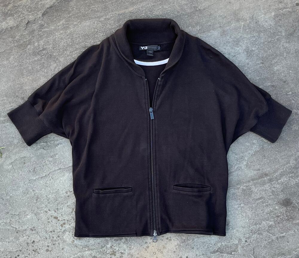 Y-3 Yohji Yamamoto 2008 Archival Short Sleeve Terry Full Zip Jacket Size M
